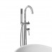 AKDY 8723 Contemporary Freestanding Floor Mount Bath Tub Filler Faucet Spout Single Handle with Handheld Shower Head  Polished Chrome - B0030HQUYK